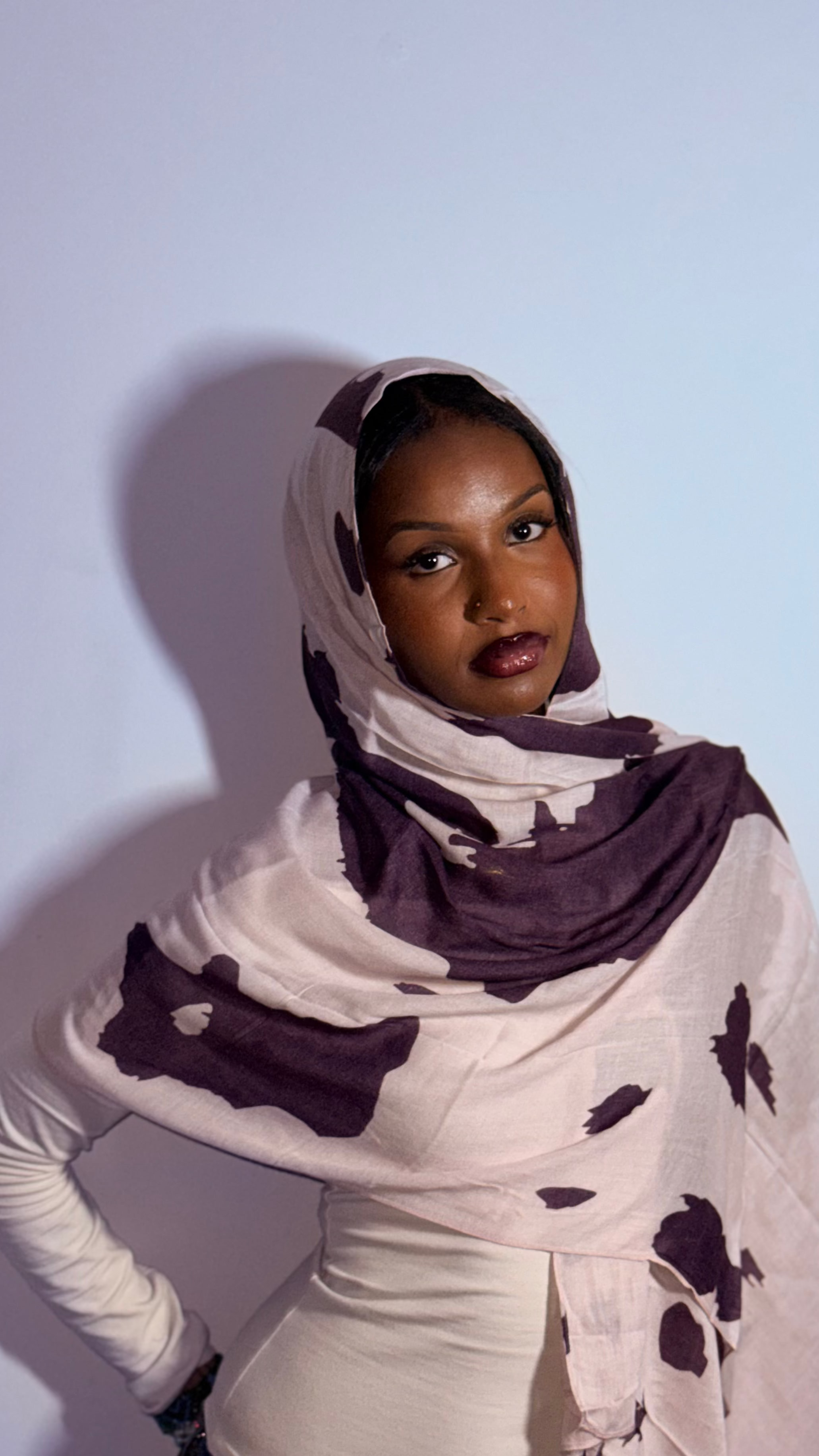 Mulberry Cow — Cow Print Modal Hijab